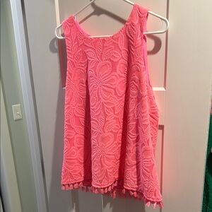 Lilly Pulitzer Pink Sleeveless Lace Top